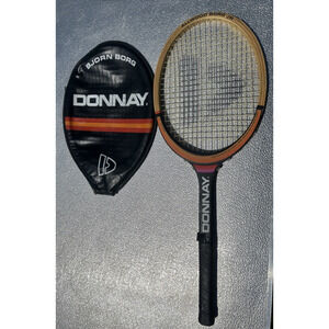 Vintage DONNAY Allwood Bjorn Borg Junior Tennis Racket Belgium w/ Case AS-IS